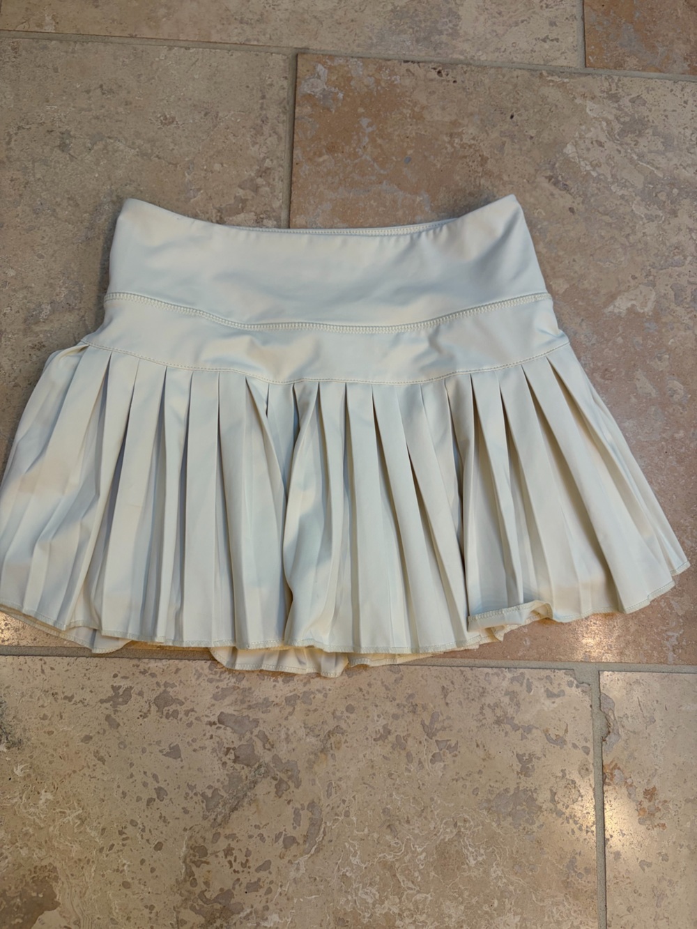 Goldhinge Women's Butter Yellow Pleated Tennis Skirt